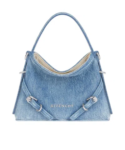 Givenchy Nano Voyou Denim Mini Bag In Blue
