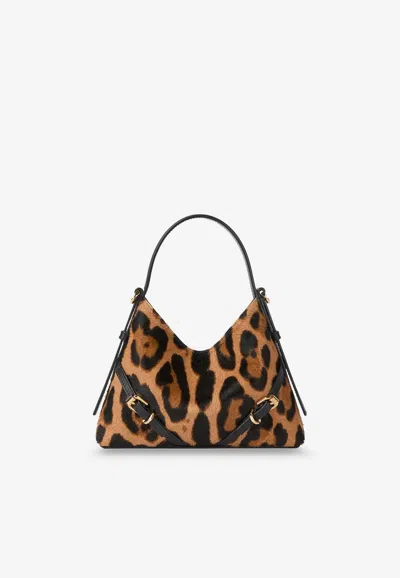 Givenchy Nano Voyou Leopard Print Shoulder Bag In Black