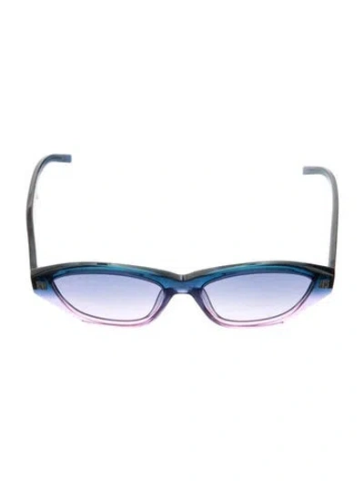 Pre-owned Givenchy Narrow Gradient Sunglasses In Blue