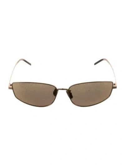 Pre-owned Givenchy Narrow Tinted Sunglasses In Gold