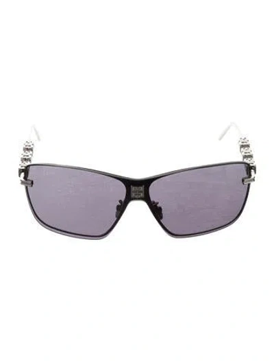 Pre-owned Givenchy Narrow Tinted Sunglasses In Silver