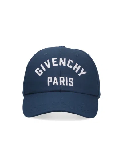 GIVENCHY GIVENCHY NAVY BLUE COTTON BASEBALL CAP