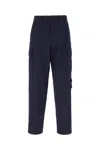 Givenchy Textured Cotton Cargo Pants In Blue