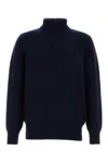 Givenchy Navy Blue Cotton Sweater In Blue