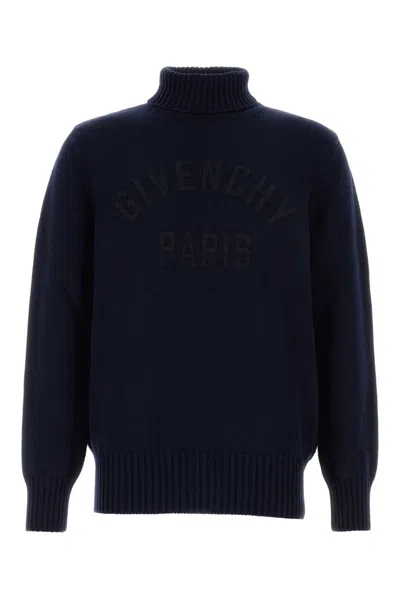Givenchy Navy Blue Cotton Sweater