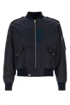 Givenchy Bomber Jacket With Epaulettes And Pockets In Navy Blue