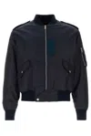Givenchy Bomber Jacket With Epaulettes And Pockets In Blue