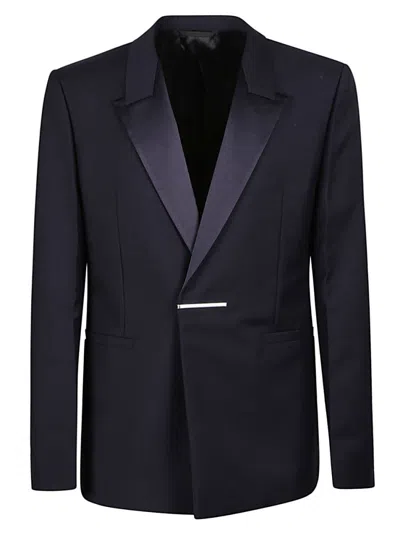 Givenchy Single-breasted Tailored Suit Jacket In Navy Blue