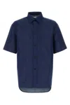 Givenchy Navy Blue Solid Shirt In Blue