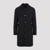Givenchy Tailored Wool Blend Coat In Navy Blue