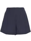 Givenchy Navy Blue Wool Shorts
