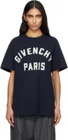 Givenchy Navy ' Paris' Boxy Fit T-shirt