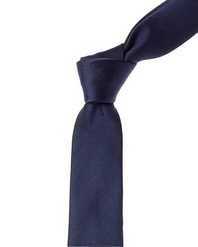 Givenchy Navy Logo 4g Silk Tie In Brown