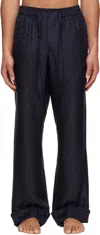 Givenchy Men's 4g Silk Pajama Pants In 401-dark Blue