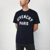 Givenchy Navy Short-sleeved T-shirt With Logo