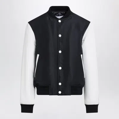 GIVENCHY GIVENCHY NAVY/WHITE SATIN VARSITY JACKET