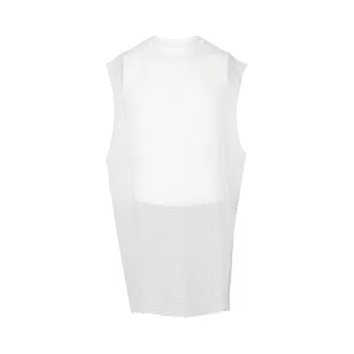 Pre-owned Givenchy Net Tank Top With Raw-edge Trim 'natural' | Cream | Men's Size S