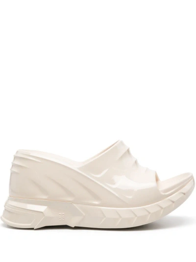 Givenchy Neutral Marshmallow 110 Wedge Sandals In Neutro