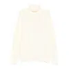Givenchy Ribbed High Neck Sweater With Embossed Logo Detail In White