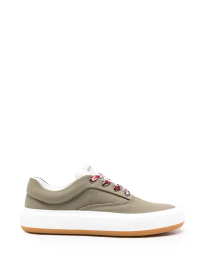 Givenchy Silk Nylon Sneakers Contrasting Flat Sole In Brown