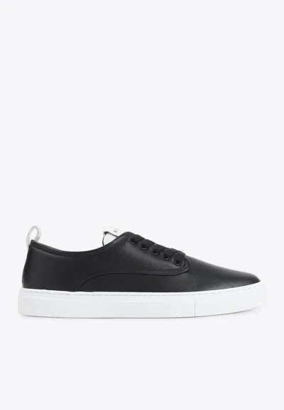 Givenchy New City Leather Low Sneakers Shoes In Black