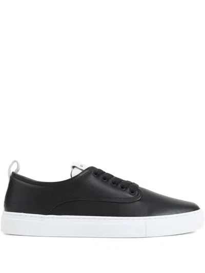 Givenchy New City Leather Low Sneakers Shoes In Black
