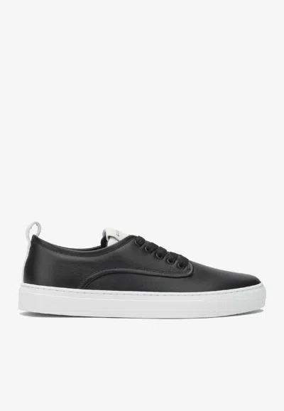 Givenchy New City Leather Low Sneakers Shoes In Black