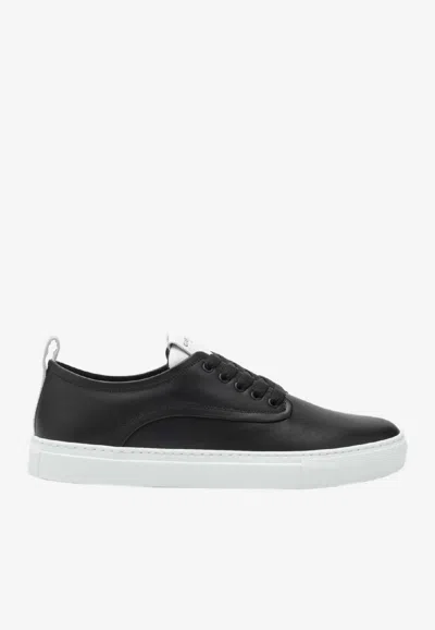 Givenchy New City Leather Low Sneakers Shoes In Black