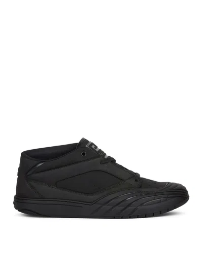 Givenchy New Line Men Shoes Mid-top Trainers In Black