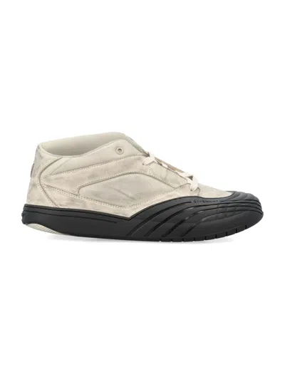 Givenchy New Line Men Shoes Mid-top Trainers In White