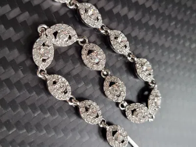 Pre-owned Givenchy New Silver Crystal Flex Eye Bracelet