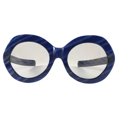Pre-owned Givenchy New Vintage  Oversized Marbled Blue 1970's Sunglasses France