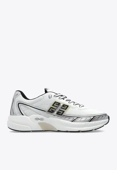 Givenchy Nfnty-52 Leather And Mesh Sneakers In White