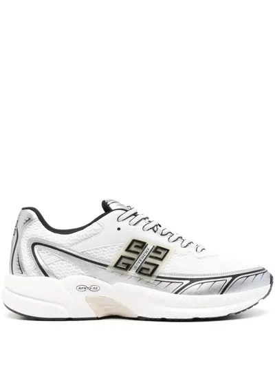 Givenchy White Silvery Polyester Sneakers