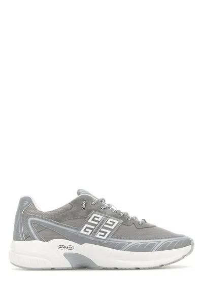 Givenchy Nfnty-52 Sneakers In Suede And Mesh In Grey
