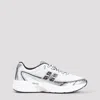 Givenchy Nfnty-52 Sneakers In Synthetic Leather And Mesh In White Silvery