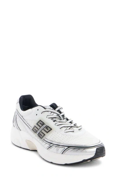 Givenchy White Silvery Polyester Sneakers