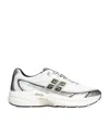 Givenchy White Silvery Polyester Sneakers In Silver