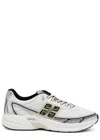 Givenchy White Silvery Polyester Sneakers In White