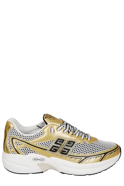 Givenchy Nfnty-52 Sneakers In Synthetic Leather And Mesh In Gold