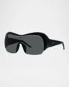 Givenchy Night Bird Plastic & Nylon Shield Sunglasses In Black