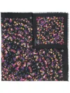 Givenchy Night Pansy Print Shawl In Black