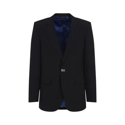 GIVENCHY GIVENCHY NOTCHED COLLAR BLACK WOOL JACKET