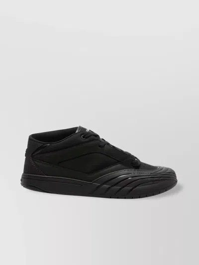 GIVENCHY NUBUCK LEATHER SNEAKERS DEBOSSED STRIPES