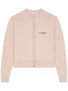 Givenchy Cropped Cardigan In Wool And Cashmere In Pink