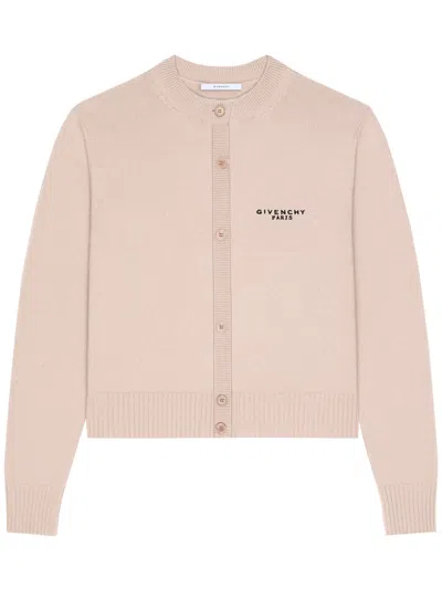 Givenchy Nude Wool Cardigan In Pink