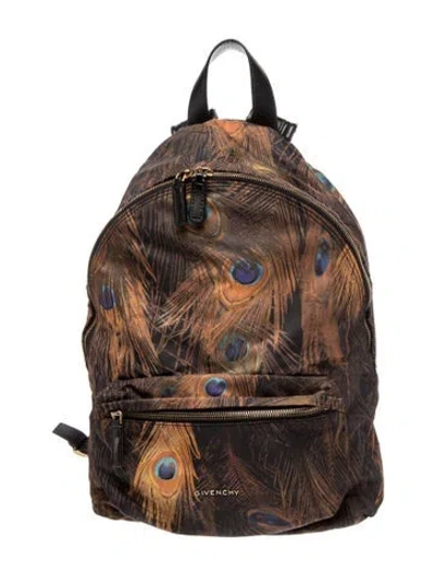 Pre-owned Givenchy Nylon Backpack In Orange
