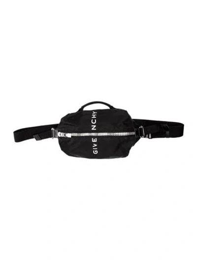 Pre-owned Givenchy Nylon Belt Bag In Black