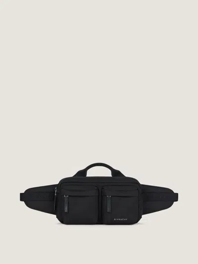 Givenchy Nylon Belt Bag With Logo In Black