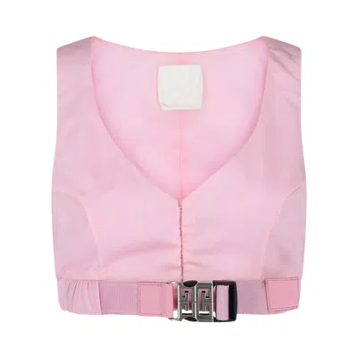 Pre-owned Givenchy Nylon Belted Crop Top 'light Pink' | Women's Size 36